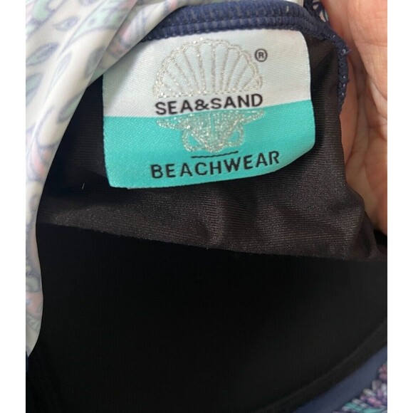 Skirted Geometric Swim dress /Swimsuit Paisley Multicolor Size 14 New - Picture 13 of 16